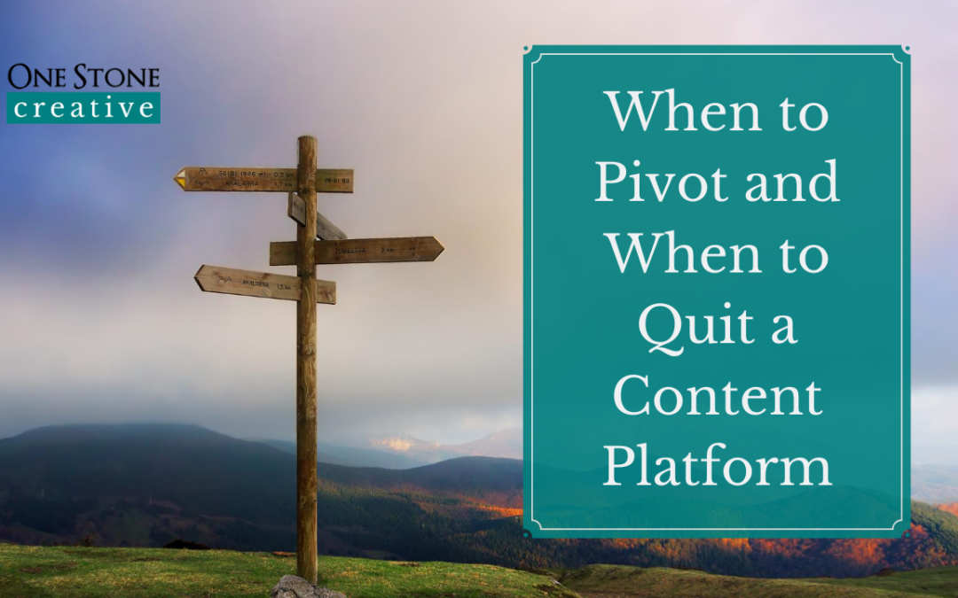 When to Pivot and When to Quit a Content Platform